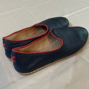 CHARIX Navy/Red Slip-On Loafers Size 40